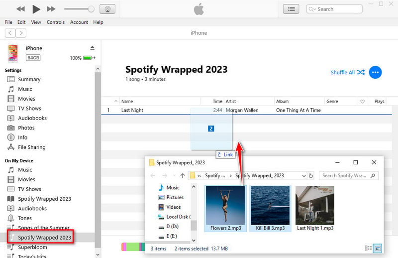 add spotify wrapped 2023 songs to iphone
