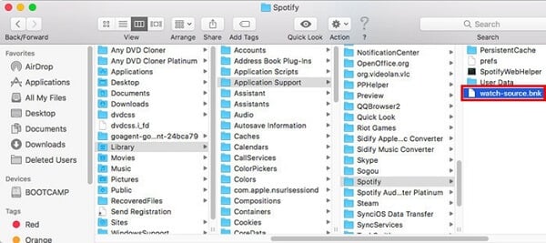clear spotify cache data on mac