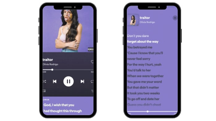 View Lyrics on Spotify Mobile App