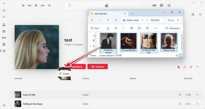 reproducir música de spotify mediante apple music