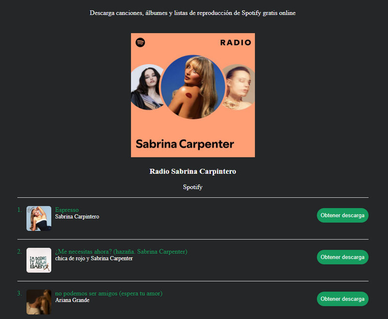 spotifydownload.org descargar música de Spotify