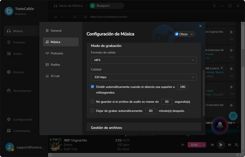 beatport interface