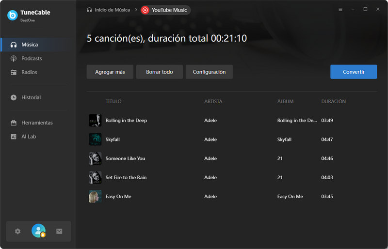 convertir youtube music a mp3