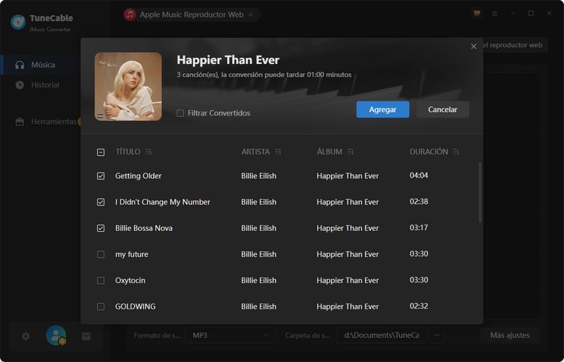añadir apple music a la lista de descargas