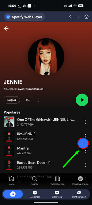 añadir canciones para descargar