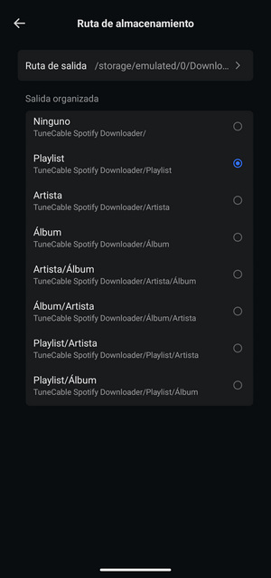 ruta de almacenamiento