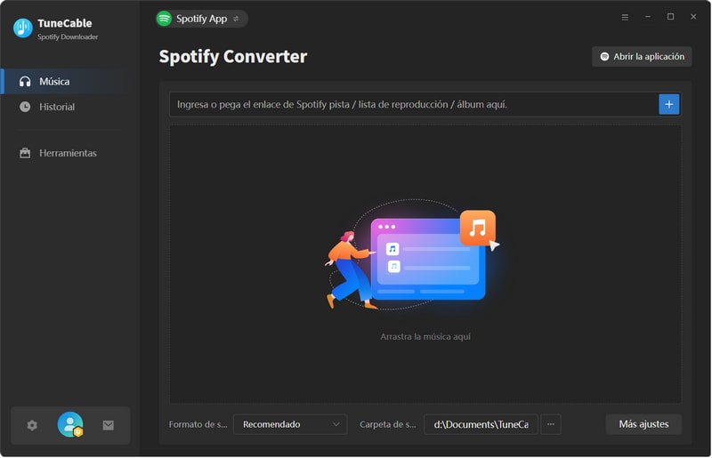 Iniciar spotify downloader e iniciar sesión en spotify