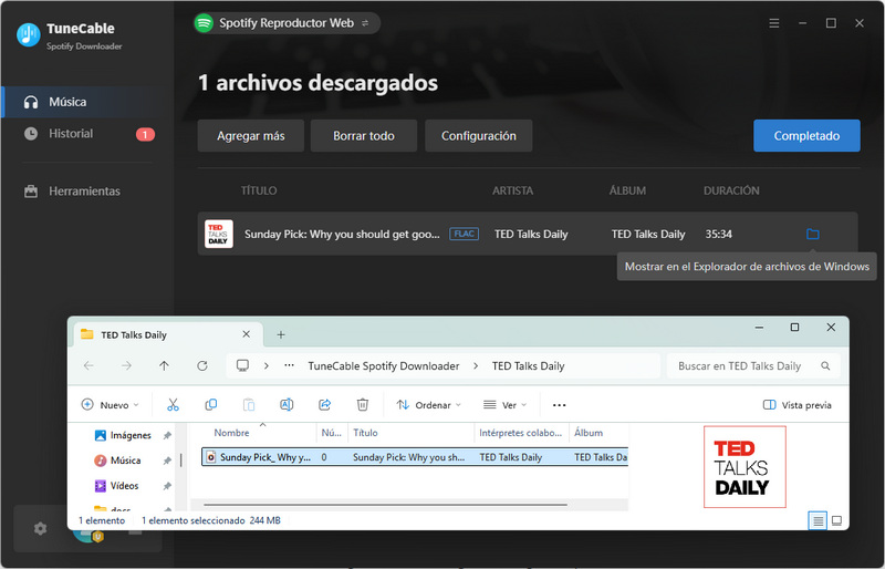 podcasts de Spotify descargados
