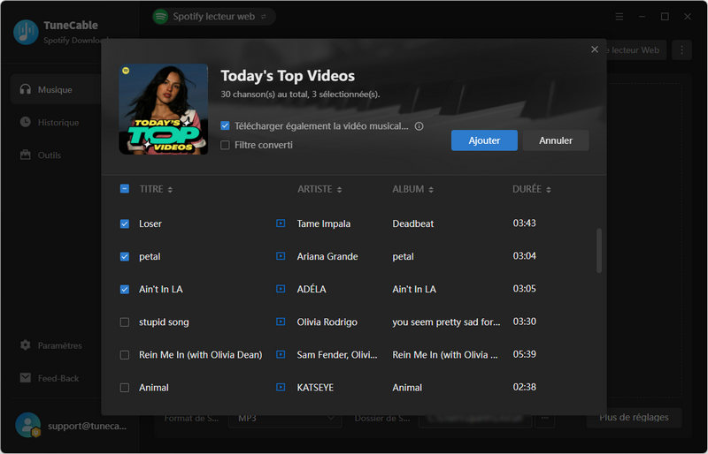 Ajouter des clips musicaux
