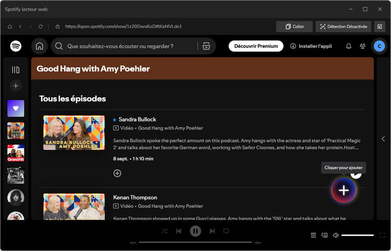 cliquez pour ajouter des podcasts vidéo