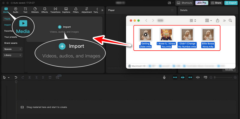 add apple music to capcut on Mac