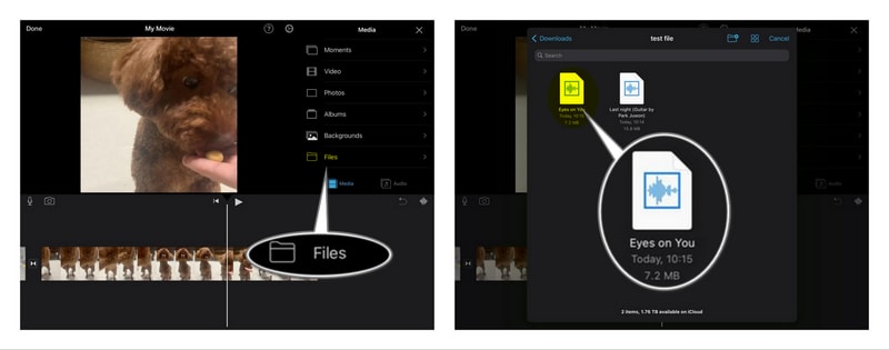 Add Music to iMovie from YouTube on iPad