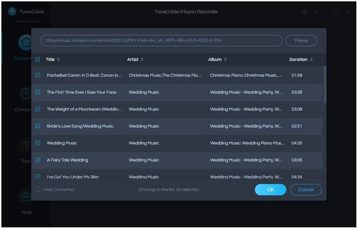 add wedding playlists