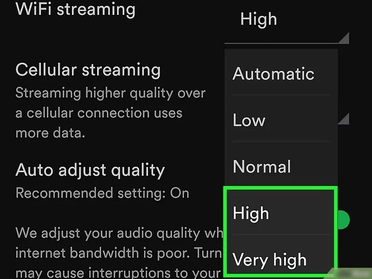 adjust audio quality on phone