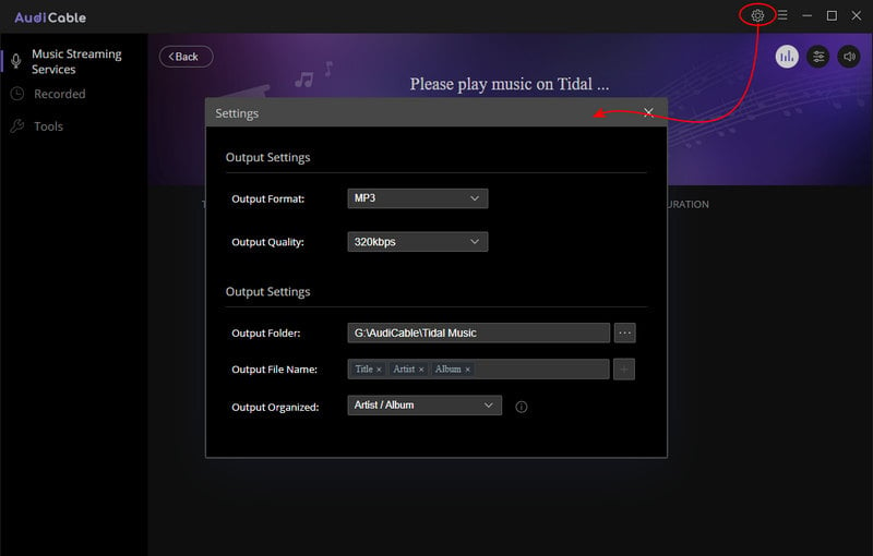 Set up the Output Parameters