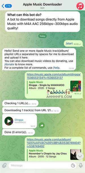 Telegram Bot Apple Music Converter