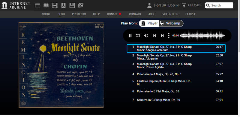 unblocked free music sites Internet Archive
