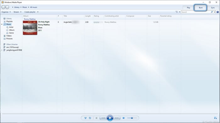 burn cd with windows media player