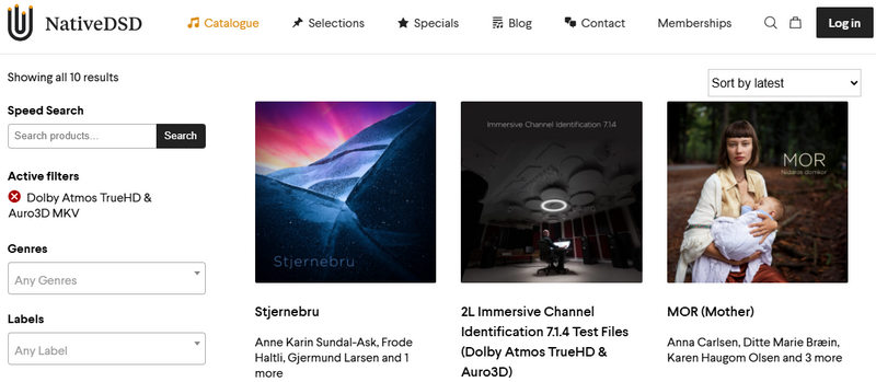 buy Spatial Audio music on NativeDSD shop