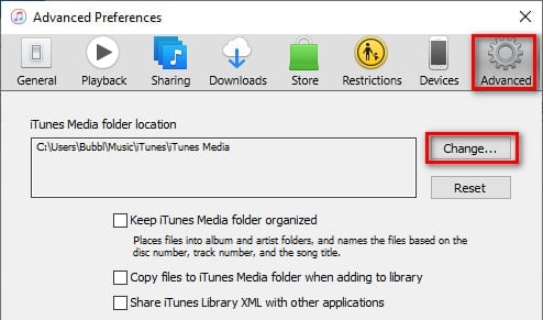 change apple music location