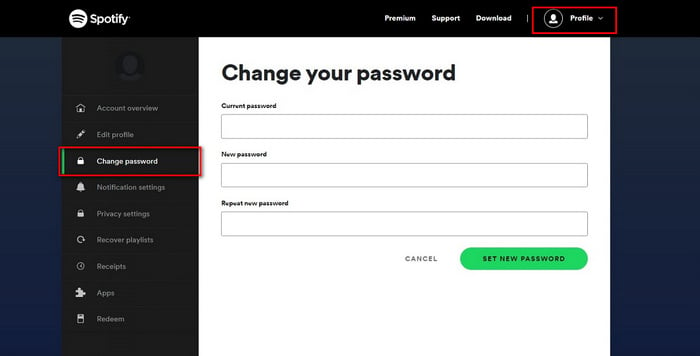 Change Your Spotify Password