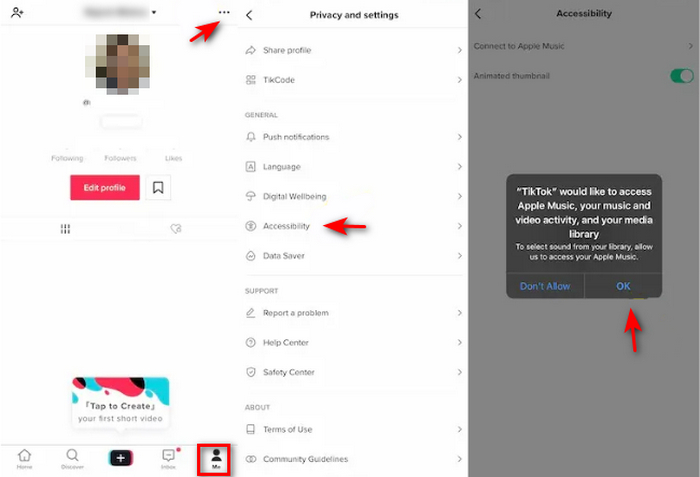 connect tiktok to apple music on android