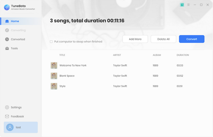 convert songs on tuneboto