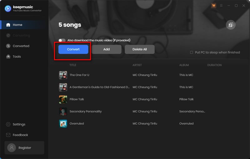 converting youtube music