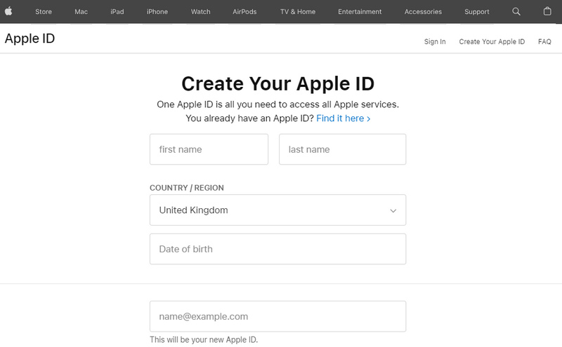 Create Apple ID