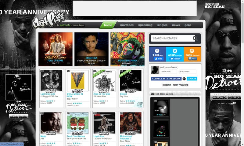 unblocked free music sites DatPiff