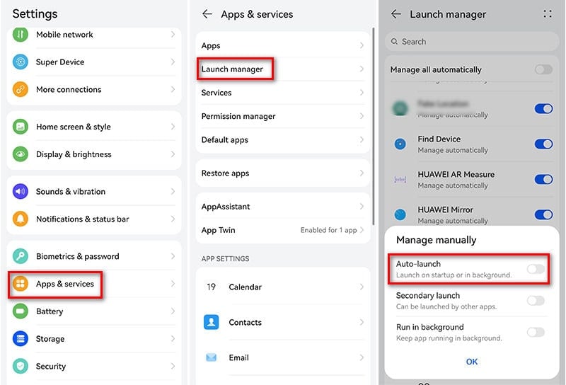 disable spotify autostart on huawei