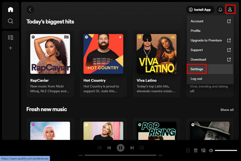 disable spotify autostart on the web player