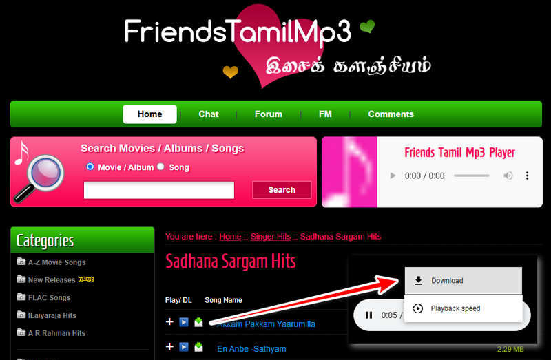 download tamil songs from FriendsTamilMp3
