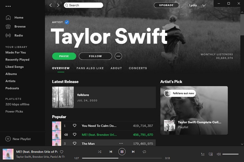 download taylor swift songs from spotify