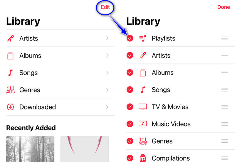 enable apple music playlist