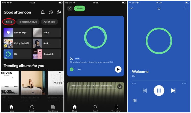 turn on spotify ai dj