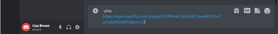 share spotify playlist on discord