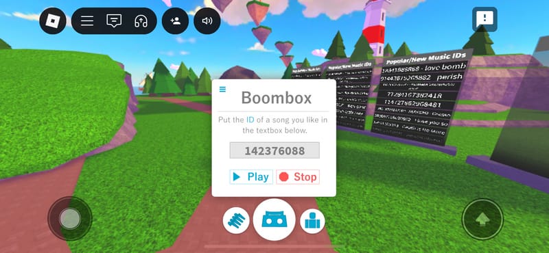 play music on roblox via Boombox