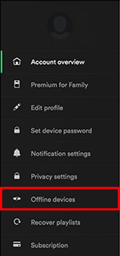 remove spotify offline devices