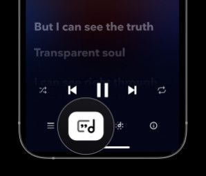 See Tidal Lyrics on iPhone/Android
