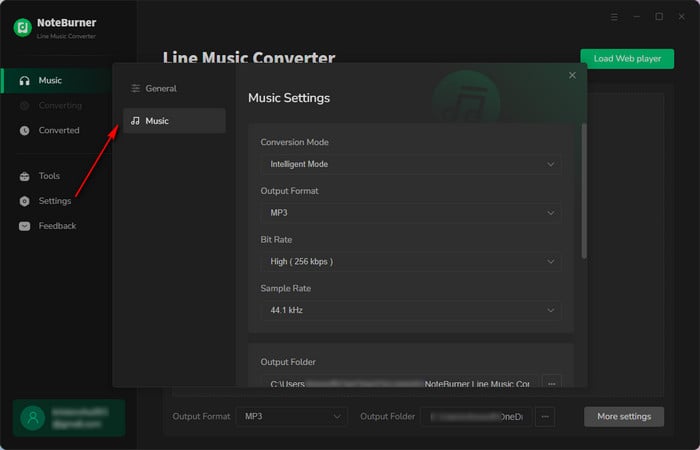 add line music to download