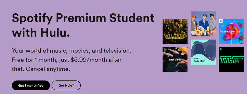 get spotify premium student discount