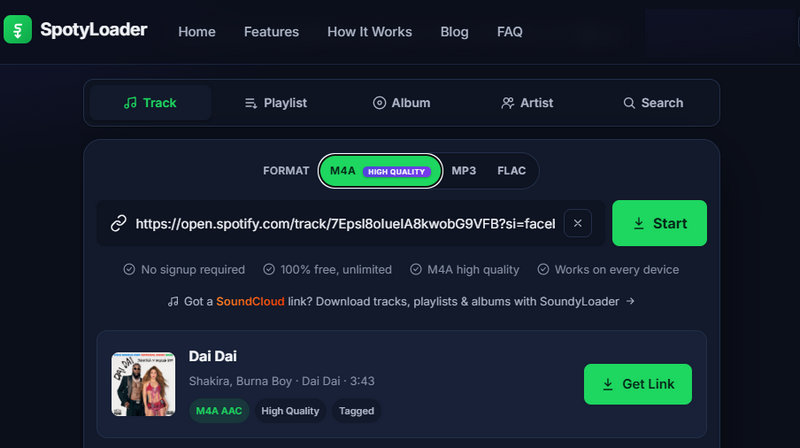 SpotyLoader spotify music online downloader