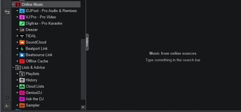 use streaming music services on virtual dj