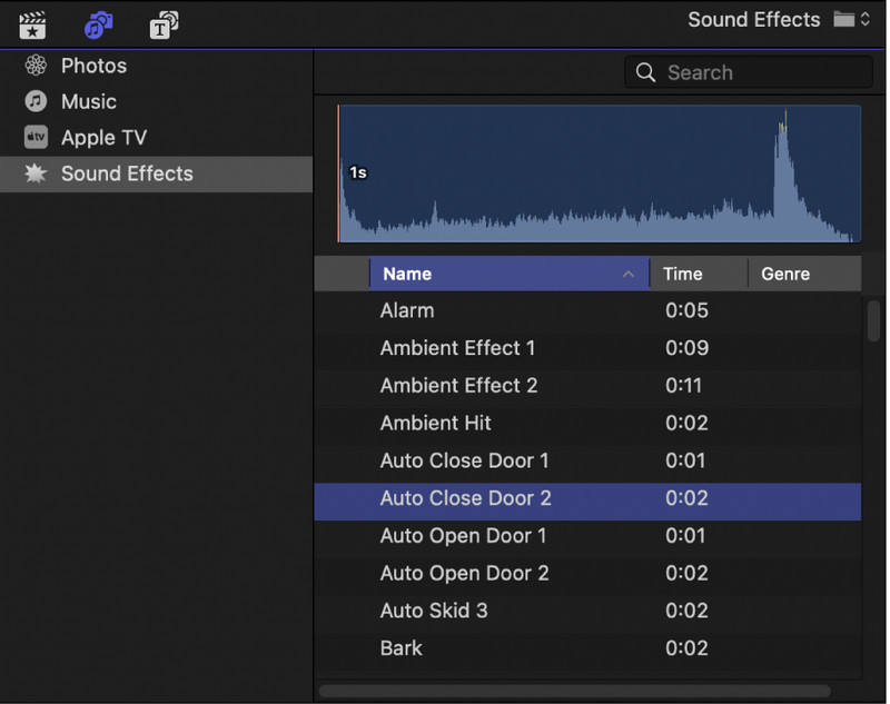 add tidal music to final cut video clip