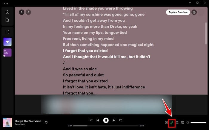 View Lyrics on Spotify Desktop App