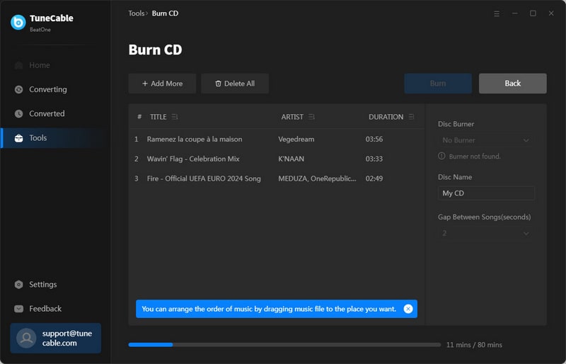 choose songs to download