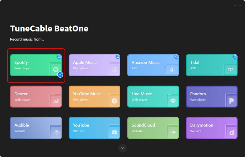 tunecable spotify downloader main interface