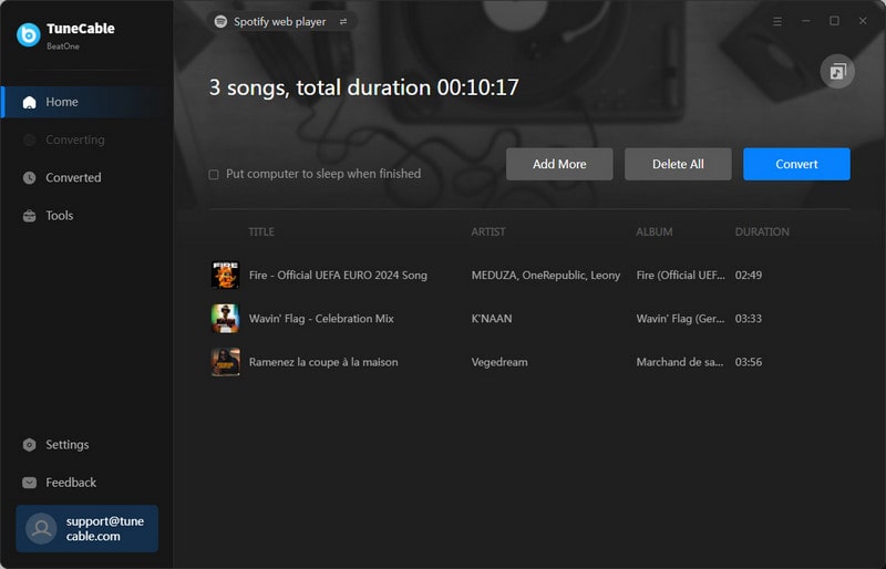 choose songs to download