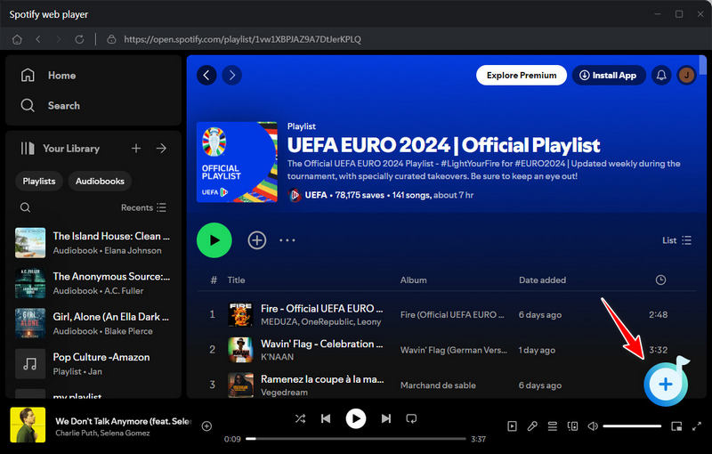 drag and drop spotify music to tunecable